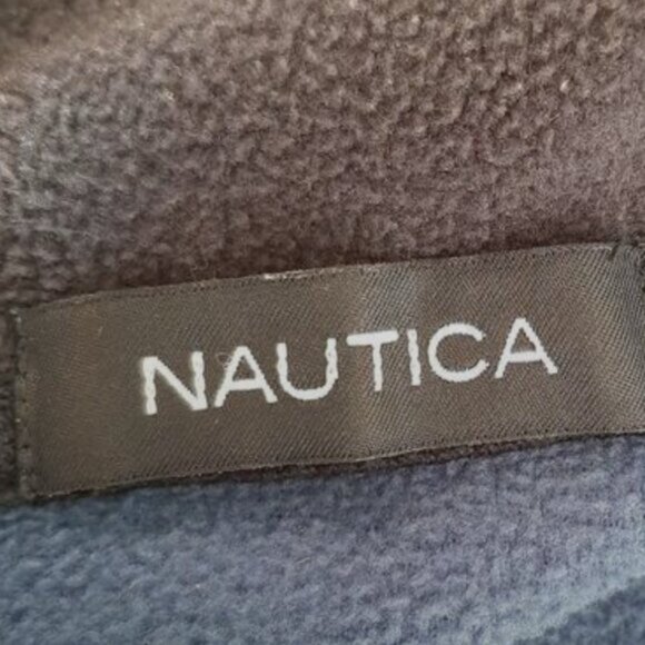 NAUTICA / Half-Zip Fleece Comfy Pullover Sweatshirt Blue Men's Sz M - Picture 8 of 9